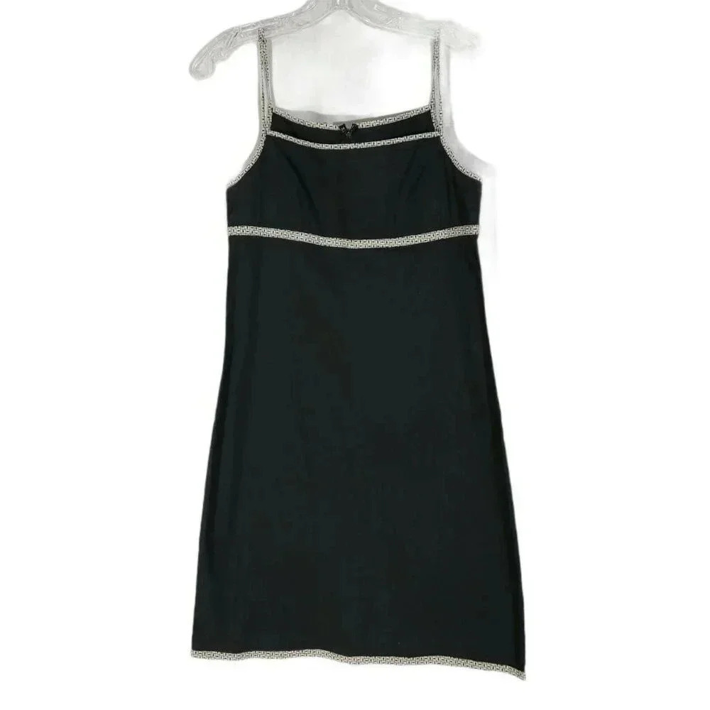 J. Crew Black Summer Sleeveless Cotton Dress White